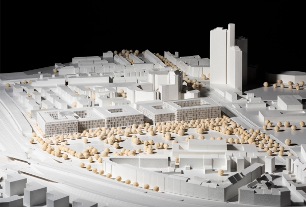 Platz 2: Meurer Generalplaner mit architecture + amnagement (Luxemburg) mit HDK DUTT & KIST; Modellfoto