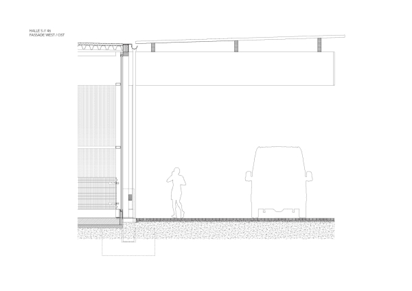 Fassadenschnitt West/Ost