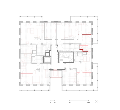 Grundriss 3. Obergeschoss E2B3 whrend Olympia-Nutzung