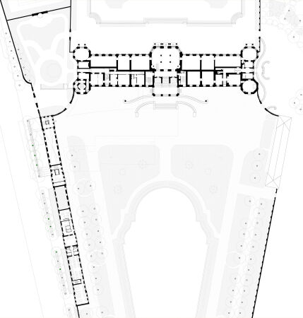 2. Platz: ARGE Studio Patrick Pregesbauer und Pietro Maria Romagnoli (Wien/Zrich), Grundriss Erdgeschoss