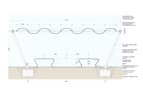 Schnitt; Onda von Gabriel Calatrava