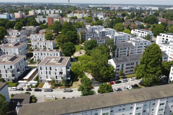 Deutscher Bauherrenpreis 2024: Wohnquartier Sermer Weg/Volkardeyer Weg, Dsseldorf; Bauherr: Rheinwohnungsbau GmbH