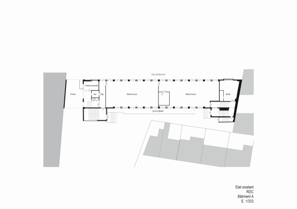 Gebude A, Grundriss Erdgeschoss Bestandssituation