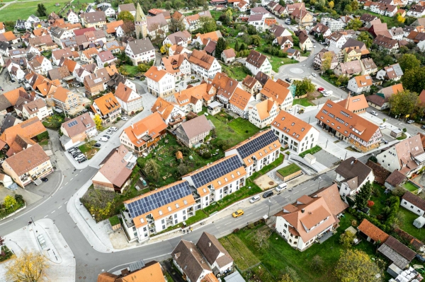 Anerkennung Kategorie Stdtebau und Stadtentwicklung: Neue Ortsmitte in Walddorfhslach; Rahmenkonzept und Freianlagenplanung: Pesch Partner Architektur Stadtplanung, Bestand: JaKo Baudenkmalpflege, Neubau: f Frey Architekten