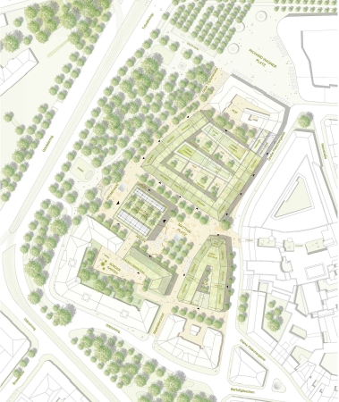 4. Preis: Hinrichsmeyer + Partner Architekten mit Greenbox Landschaftsarchitekten, Lageplan