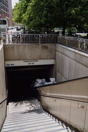 Auf dem Weg zum Justizzentrum am Stiglmaierplatz / Nymphenburger Strae