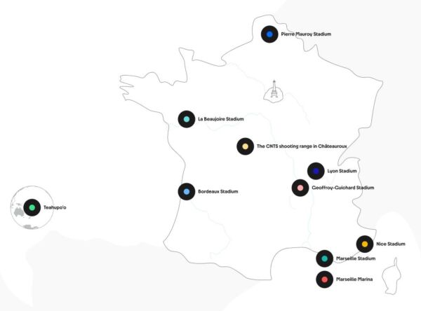 Spielsttten in Frankreich und bersee