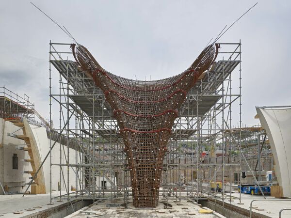 Ein Kelchfu in Stuttgart vor dem Betoniervorgang, Aufnahme von 2017