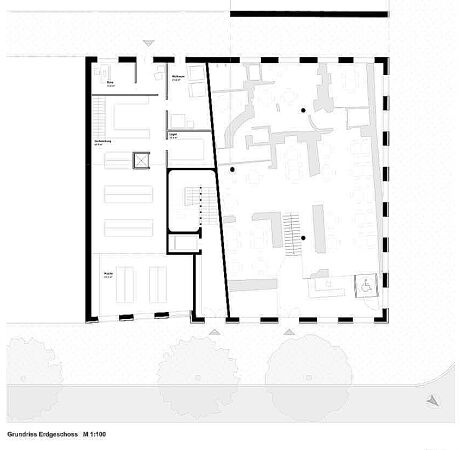 Los 5, 2. Preis: Baumschlager Eberle Architekten (Berlin): Grundriss Erdgeschoss