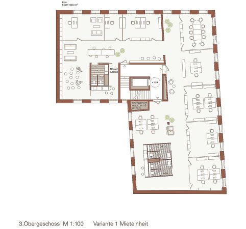 Los 1, 2. Preis: BLK2 Architekten (Hamburg): Grundriss 3. Obergeschoss
