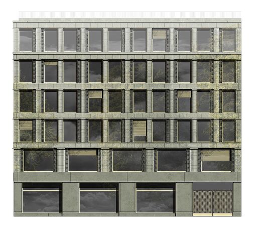 Los 5, 1. Preis: Springer Architekten (Berlin): Ansicht Hof