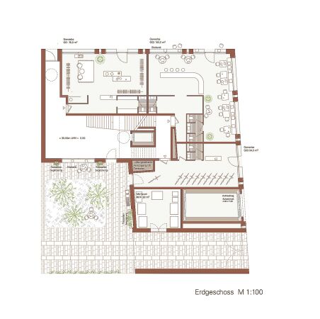 Los 1, 2. Preis: BLK2 Architekten (Hamburg): Grundriss Erdgeschoss
