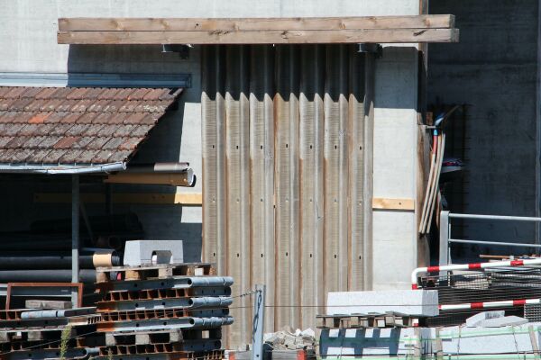 Probeaufbau der Fassade