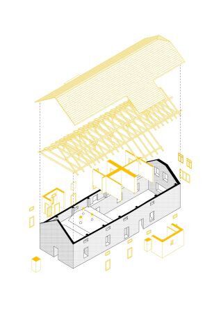 Axonometrie 1 - zerstrter Bestand