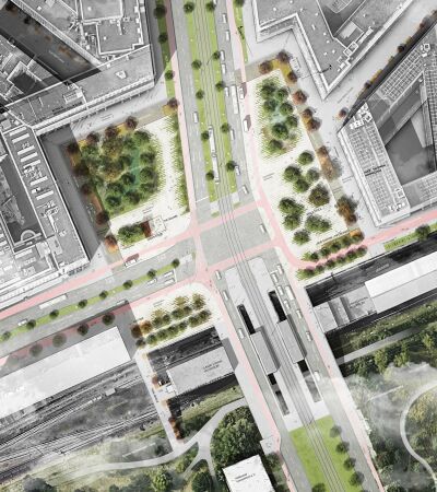 2. Preis: Schieferdecker Landschaftsarchitektur (Dresden), Lageplan