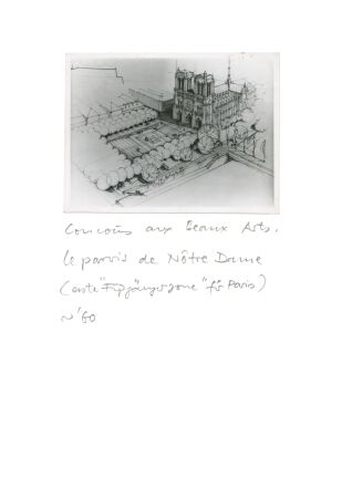 Le Parvis de Notre-Dame Paris, 1960