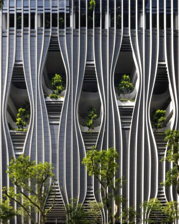 CapitaSpring in Singapur von BIG-Bjarke Ingels Group (Kopenhagen, New York) und CRA-Carlo Ratti Associati (Turin, New York)