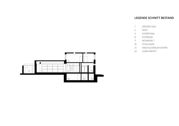 Schnitt vor Sanierung