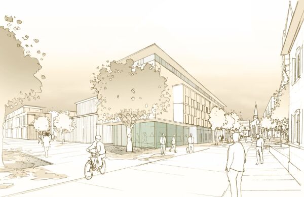 Anerkennung: umarchitekt mit Joma Landschaftsarchitektur; Perspektive Ludwigstrae