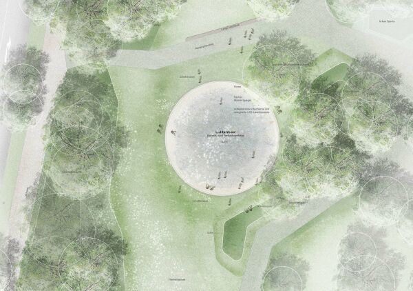 2. Preis: Richter Musikowski Architekten mit Grieger Harzer Dvorak Landschaftsarchitekten und Knstlerin Anna Talens (alle Berlin)