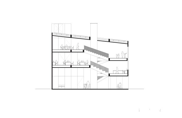Längsschnitt Pilares-Zentrum im Bezirk Álvaro Obregó
