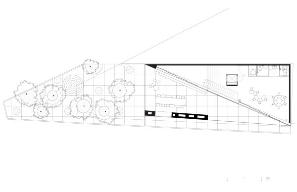 Grundriss Erdgeschoss Pilares-Zentrum im Bezirk lvaro Obreg