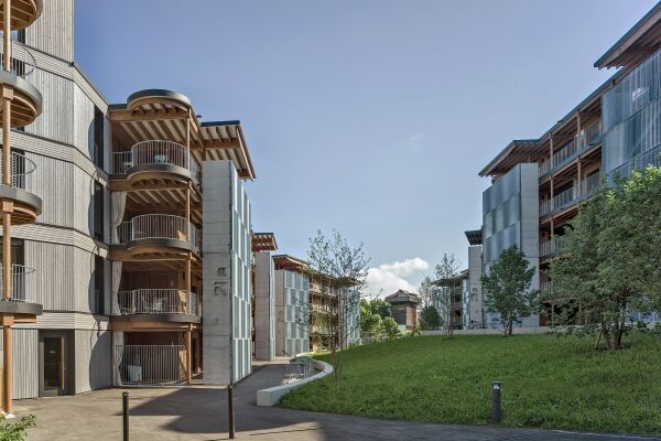 Auszeichnung Region Ost: Waldacker in St. Gallen, Oxid Architektur, Holzbauingenieure und Holzbau: Renggli (Sch�tz)