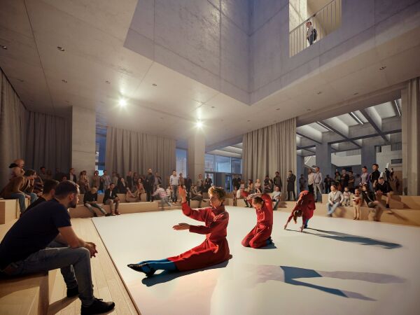 Visualisierung einer Performance im Kleinen Theater im Erdgeschoss