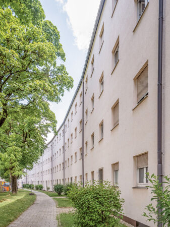 Postversuchssiedlung Arnulfstraße, 1928, Hanna Löv, Robert Vorhoelzer, Walther Schmidt, Heinz Schmeissner, Magnus Mayer, Erna Mayer, Oberpostdirektion München