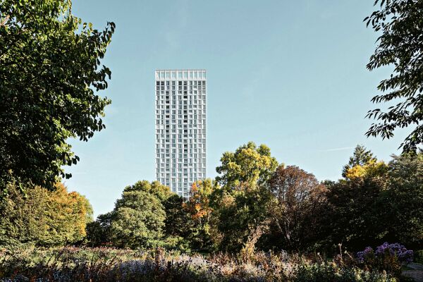 Anerkennung: Hoch ber der Donaustadt  Vienna Twentytwo Living in Wien von Delugan Meissl Associated Architects im Auftrag der ARE Austrian Real Estate