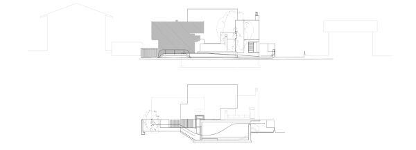 Ansicht Nord und Schnitt Archiv