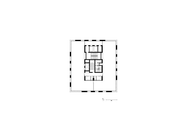 Grundriss Geschosse 2-6 Turm