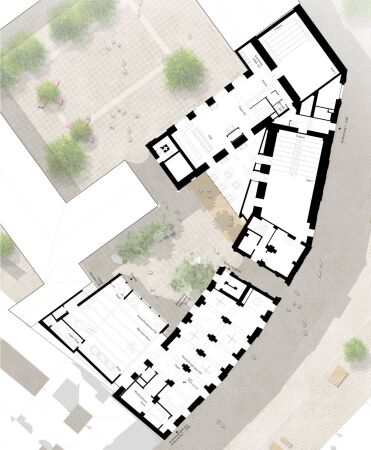 1. Preis: O&O Baukunst (Berlin); Grundriss Erdgeschoss