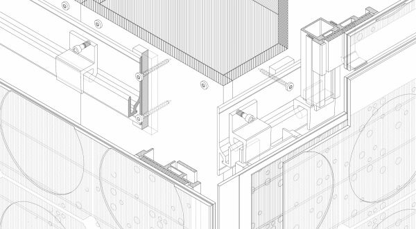 Detail-Axonometrie: Amt fr Umwelt Und Energie in Basel von jessenvollenweider architektur