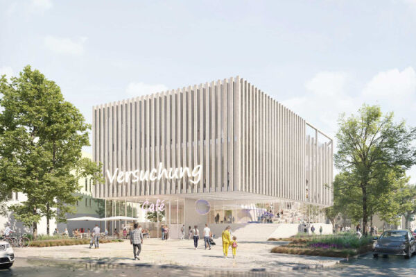 Eine Anerkennung: Hascher Jehle Berlin mit Weidinger Landschaftsarchitekten (beide Berlin), Visualisierung Ansicht