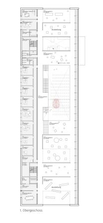 2. Preis: Gerber Architekten (Dortmund), Grundriss 1. Obergeschoss