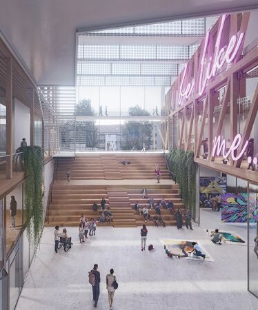 3. Preis: Behnisch Architekten (Mnchen) mit Atelier Weimar (Weimar) und LiLASP Lichtenstein Landschaftsarchitektur und Stadtplanung (Hamburg), Visualisierung Innenraum