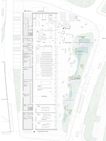 2. Preis: Gerber Architekten (Dortmund), Grundriss Erdgeschoss