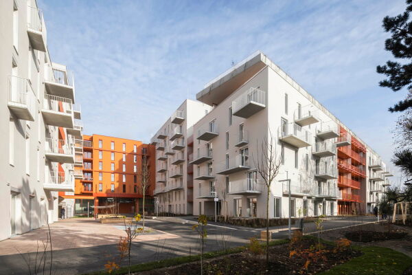 Wohnquartier Wientalterrassen in Wien von ARGE Berger+Parkkinen Architekten (Wien/Helsinki) und Architekt Christoph Lechner und Partner CEHL (Wien)