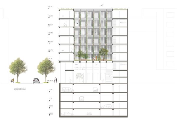 1. Preis: Dietz Joppien Hammerschmidt (Frankfurt) mit agn Niederberghaus & Partner (Ibbenb�ren), Schnitt Quer