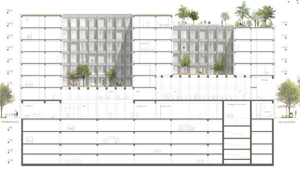 1. Preis: Dietz Joppien Hammerschmidt (Frankfurt) mit agn Niederberghaus & Partner (Ibbenb�ren), Schnitt L�ngs