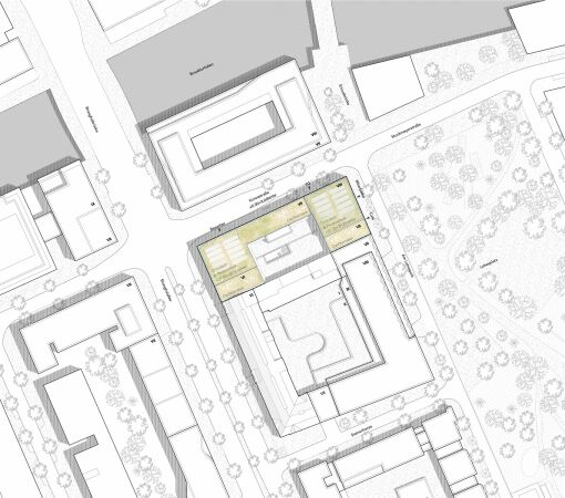 2: Preis: kbnk Architekten (Hamburg) mit HPS Planungsb�ro Schumacher (Rheinbach), Lageplan