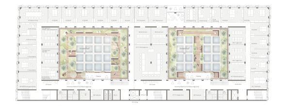 1. Preis: Dietz Joppien Hammerschmidt (Frankfurt) mit agn Niederberghaus & Partner (Ibbenb�ren), Grundriss 5. Obergeschoss