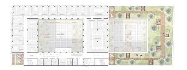 1. Preis: Dietz Joppien Hammerschmidt (Frankfurt) mit agn Niederberghaus & Partner (Ibbenb�ren), Grundriss Staffelgeschoss