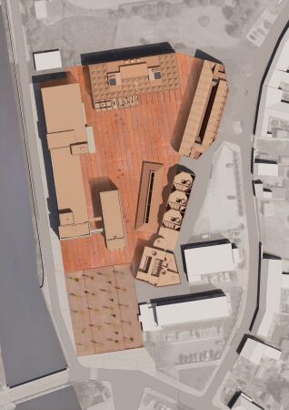 Lageplan mit geplanten Gebuden