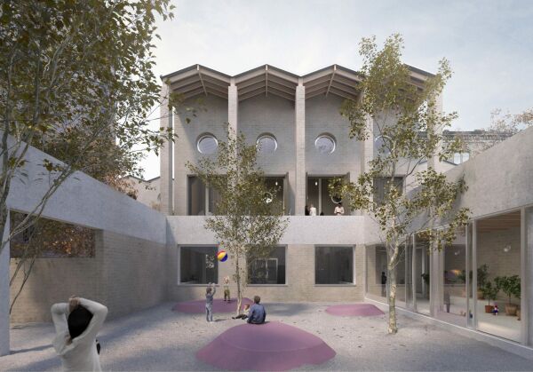 3. Preis: hope Architekten (Hamburg) mit Johannes Arolt (Berlin) und 317 Stadt- und Freiraumplanung (Landsberg), Visualisierung Innenhof