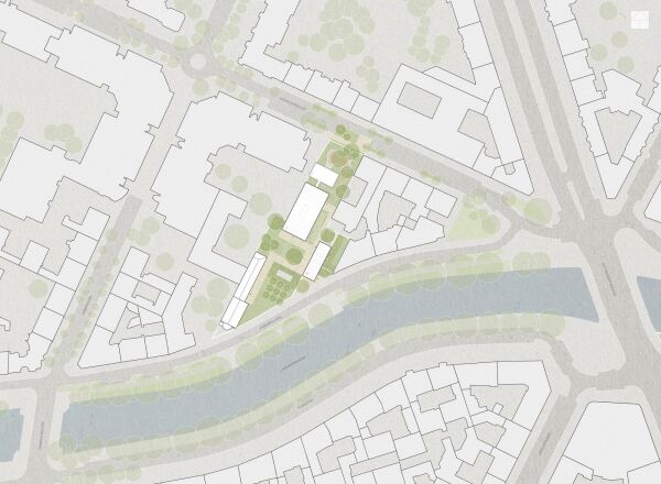 Anerkennung: Peter W. Schmidt + Assoziierte (Pforzheim) mit Fugmann Janotta Partner (Berlin), Lageplan