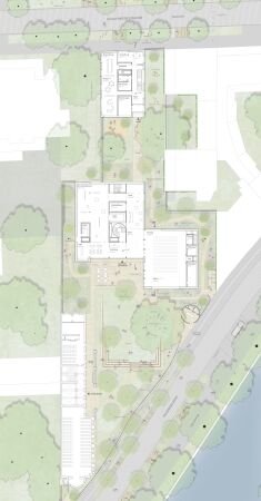 2. Preis: DFZ Architekten mit Y-LA Ando Yoo Landschaftsarchitektur (beide Hamburg), Grundriss Erdgeschoss