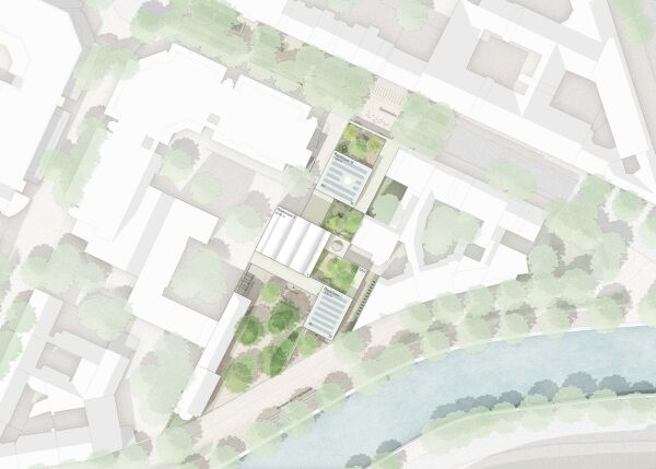 1. Preis: Staab Architekten mit Atelier Loidl Landschaftsarchitekten (beide Berlin), Lageplan