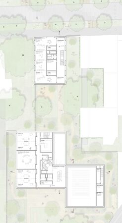 2. Preis: DFZ Architekten mit Y-LA Ando Yoo Landschaftsarchitektur (beide Hamburg), Grundriss 1. Obergeschoss
